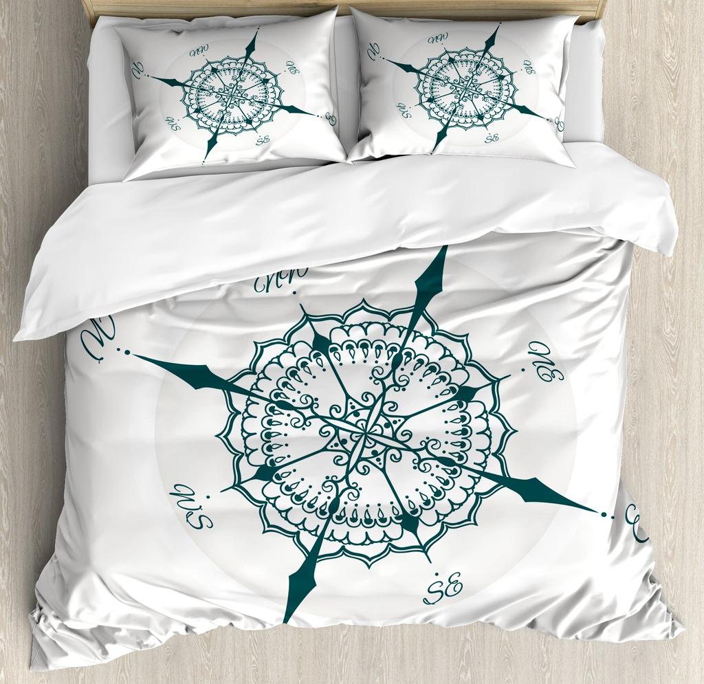 Nautical Bedding Set Full Size, Sailing Anchor Bed for Boys Teens,Ocea Comforter Cover Soft,Duvet Quilt Cover with 2 Pillowcases