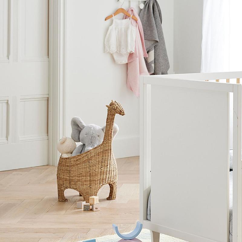 Handwoven Rattan Giraffe Storage Basket Creative Kids Toy Organizer for Bedroom Multifunctional Snack Bin Home Sundries Basket