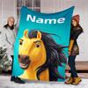 Personalized Custom Name Blanket - Spirit Riding Free Print Design,Blanket for Sofa,Bed,Travel,Camping - Soft and Warm, Great Gift