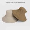 Solid Color Summer Sun Hat Lace Up Bucket Hat Fashion Sunshade Hat  Travel
