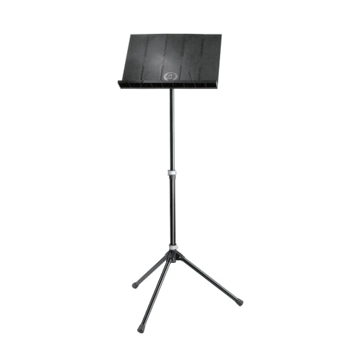 K&M Orchestra Music Stand with Plastic Base (Foldable) [12120] Color: Black