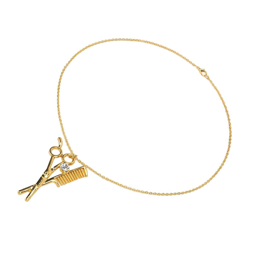 Sax Kam Hänge Halsband Legering Sax Kam Prydnader Utsökt Hår Stylist Hänge