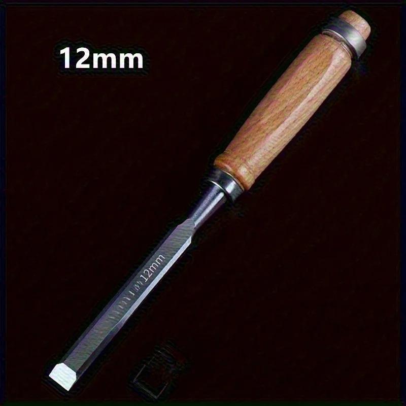 1 pz Nuovo 6/12/18/24mm Scalpelli per Scultura su Legno Affilati Acciaio Cromo-Vanadio Scalpello per Legno Con Manico Strumenti per Scultura su Legno Per Lavorazione del Legno