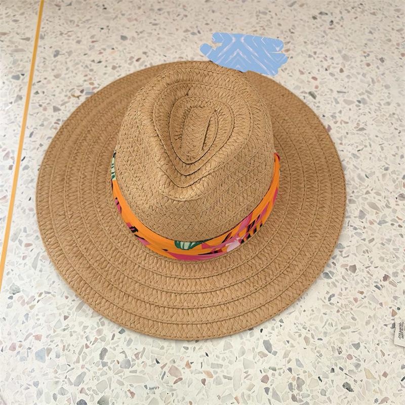 Letni słomkowy kapelusz typu bowler z daszkiem dla mężczyzn i kobiet