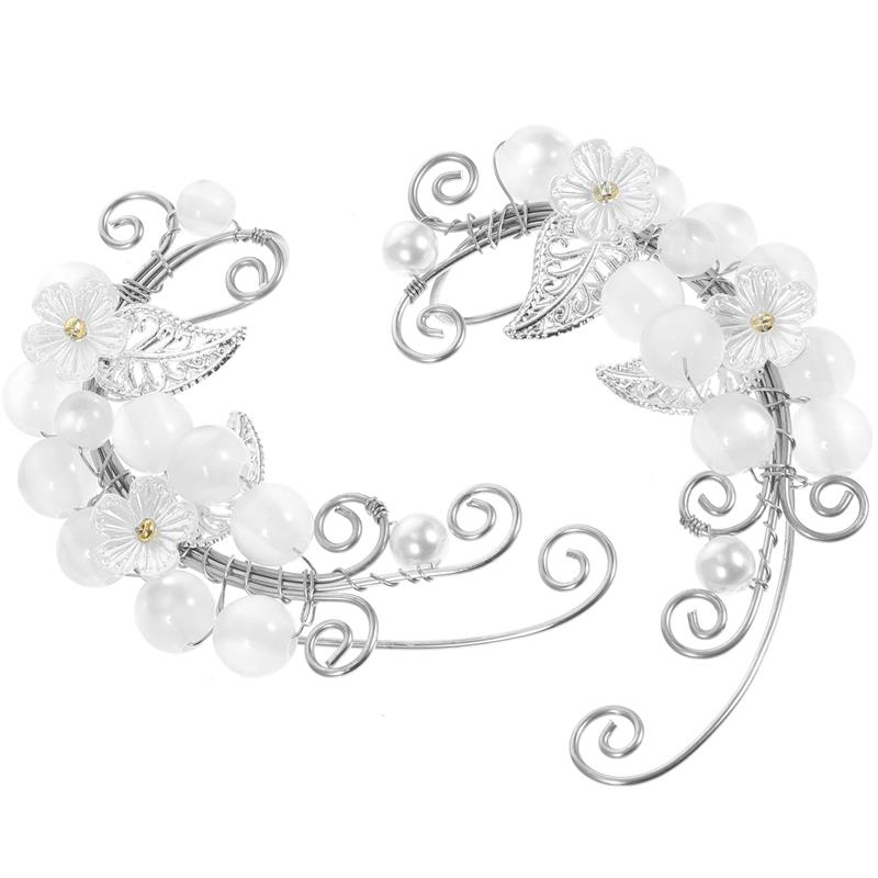 Elegant Sweet Elf Ear Cuffs Wedding Earrings Women Trendy Gold Color Wrap Fairy Ear Clip On Earrings Fashion Jewelry Girls Gift