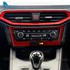 Real Soft Carbon Fiber Sticker LHD RHD Car Center Console Panel Frame For Seat Ibiza 6F 2018      2024 2025