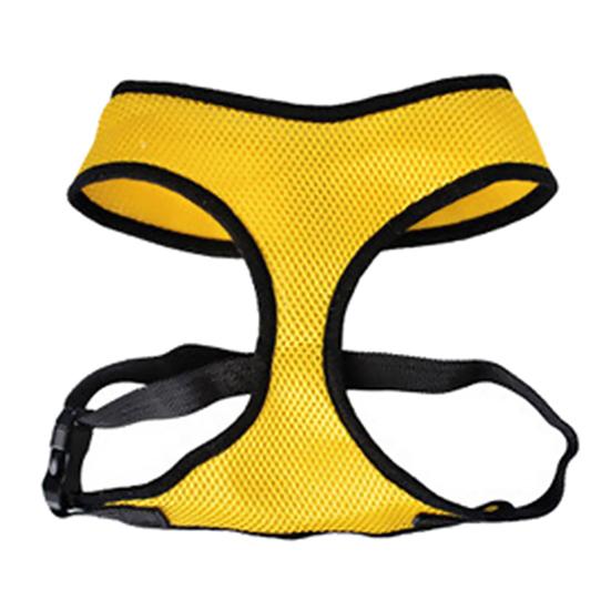 

Ошейник для прогулок для щенков, мягкий сетчатый жилет с защитным ремнем, регулируемый ремень безопасности для домашних животных M жёлтый