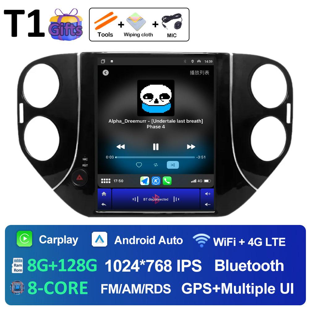 Sistem Inteligent Pentru Volkswagen Tiguan 1 NF 2007 2008 2009 2010 2011 - 2016 Android Auto Wireless Carplay Ventilator de Răcire Fără 2 din
