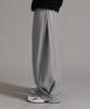 LIKE THE MOST Two-Tuck Longside Overpants_Gray