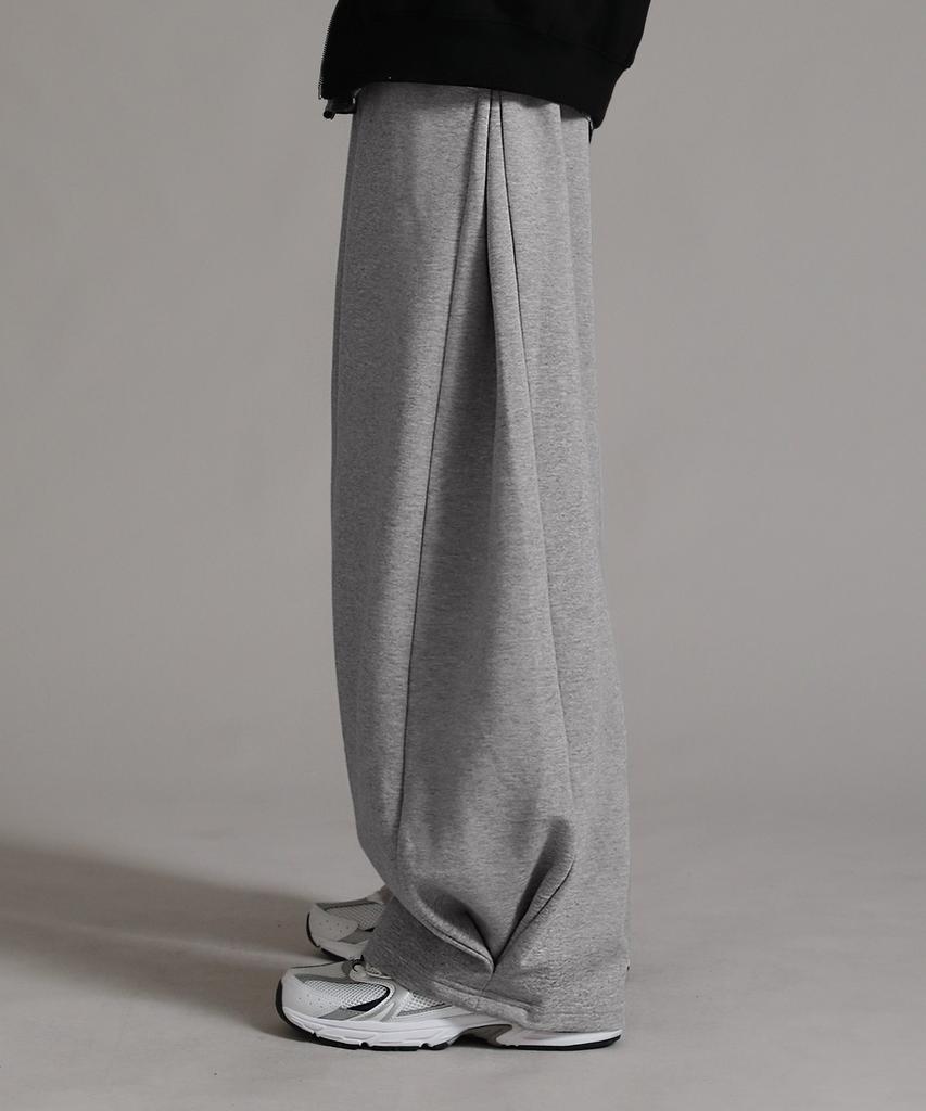 LIKE THE MOST Two-Tuck Longside Overpants_Gray