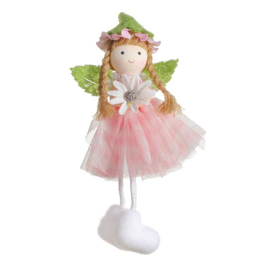 Jarní víla dívka ozdoba květina anděl závěsný přívěsek zasněná pohádková tématická dekorace na vánoční stromek svatební party výstavy