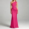 Elegante Abito Formale da Donna a Spalle Scoperte Lungo con Spacco Asimmetrico Bodycon Abito da Sera