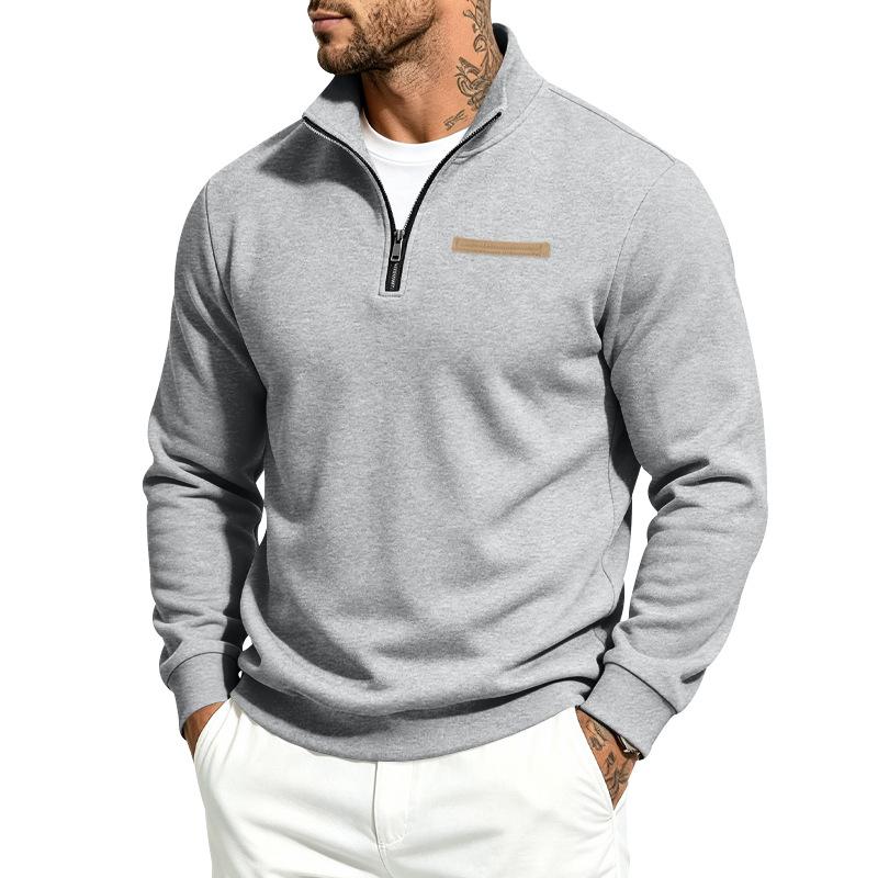 Men's Fleece Zip Up Sweatshirt Stand Collar Heavyweight Outdoor Casual Jacket