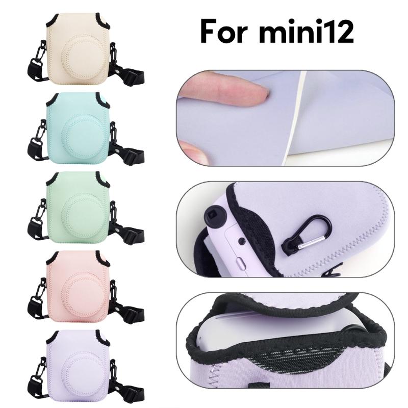 Soft Bag for Mini 12 Camera Keep Your Device Scratch Resistant Soft & Sturdy Bag with Comfortable Strap Bright Color