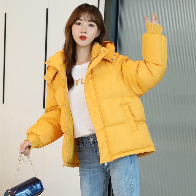 Down Cotton Jacket Coat Women Short Puffer Parka Winter Cotton Coat Student Outwear Casual Warm Hooded Padded Coat Tops