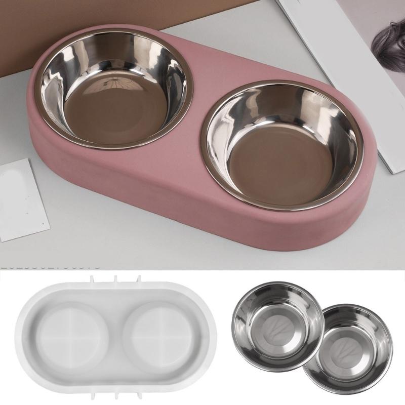 Reusable Pet Bowl Silicone Mold For Handmade Crafts Multi Purpose Heat Resistant Cats Dog Dish Maker Jewelry Mould