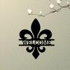 Wrought Iron Fleur de Lis Door Sign, Elegant Metal Wall Decor for Home Entrance, French Theme Cafe Boutique Art Hanging