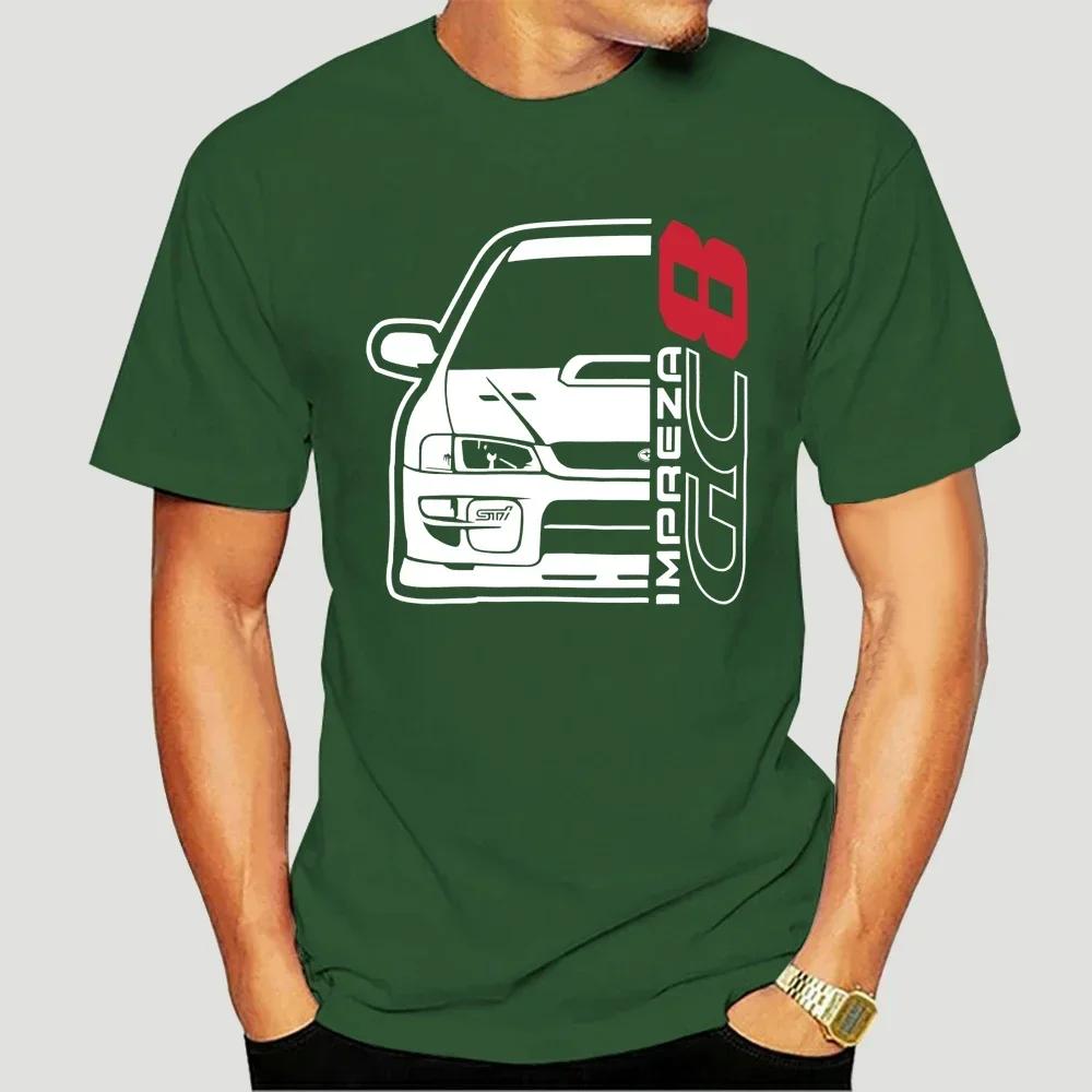 

New Men T Shirt Fashion Men Brand Fitness Slim Fit Japan Car Impreza Gc8 T-Shirt Printing Shirt Men Cotton Tees Streetwear 3511X 4XL