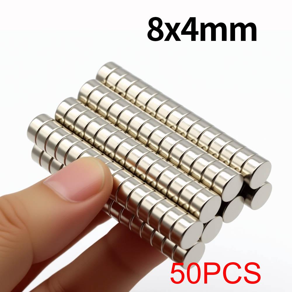 8x4mm Superstarker Neodym-Magnet N35 NdfeB Permanentmagnetische Magnete Rund Leistungsstarke Magnete Kühlschrankmagnet