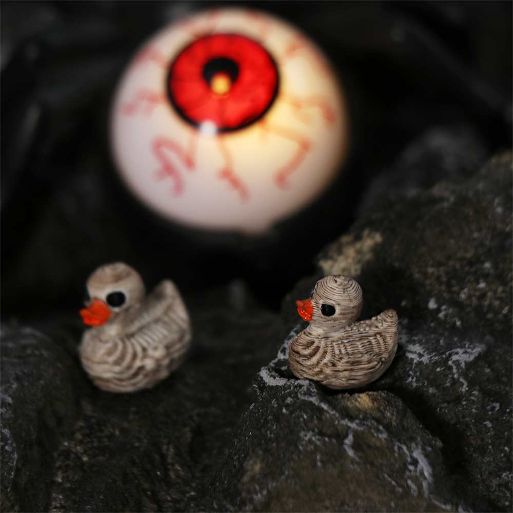 Gothic Style Halloween Skeleton Duck Statue 3D Printed Halloween Decorations  Home Office