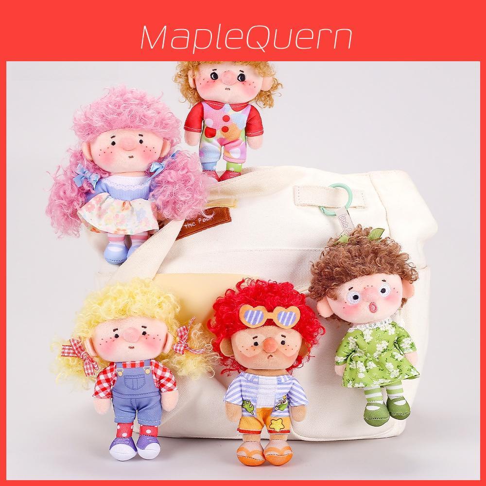 Summer Rainbow Little Curl Doll Plush Keychain With Soft Polyester Filling For Kids And Gifts