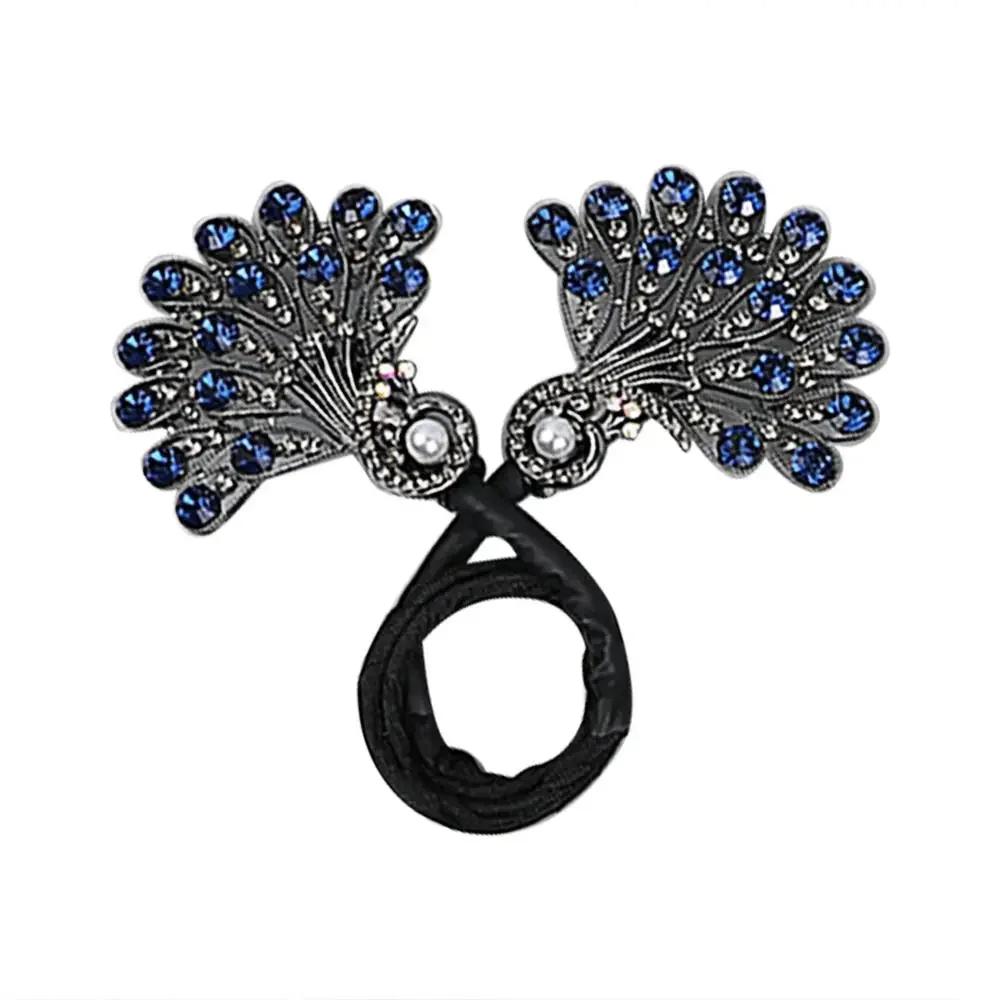 Whale Tail Rhinestone Flower Hair Clip Hair Bun Maker Bundle Lazy Hair Curler Hair Accessories Hair Styling Tool