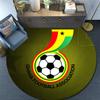 Ghana National Football Printed Round Rug, Non Slip Washable Circular Carpet For Living Room Bedroom Playroom, Sports Fan Decor, Holiday Birthday Gift