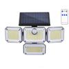 1 PACK Outdoor Motion Sensor Lamp, 4-Head Solar Power Light, 122 LED Solar Light, Flood Lights ,3000 Lumens,270° Lighting Range