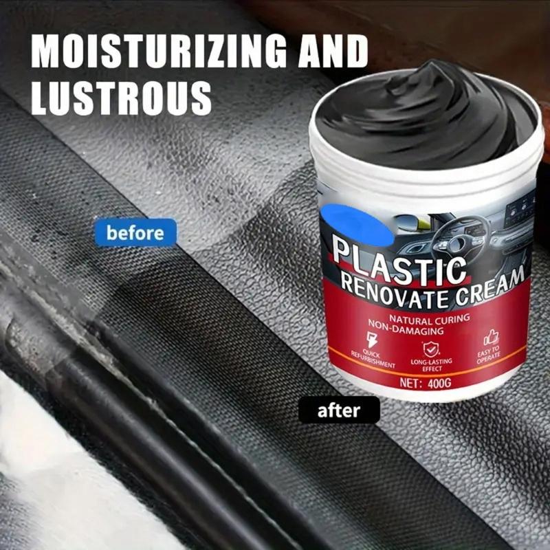 Automotive Plastic Renewal Refurbishing Cream Refinishing Agent Dashboard Tire Blackening Wax Scratch Remover 400g