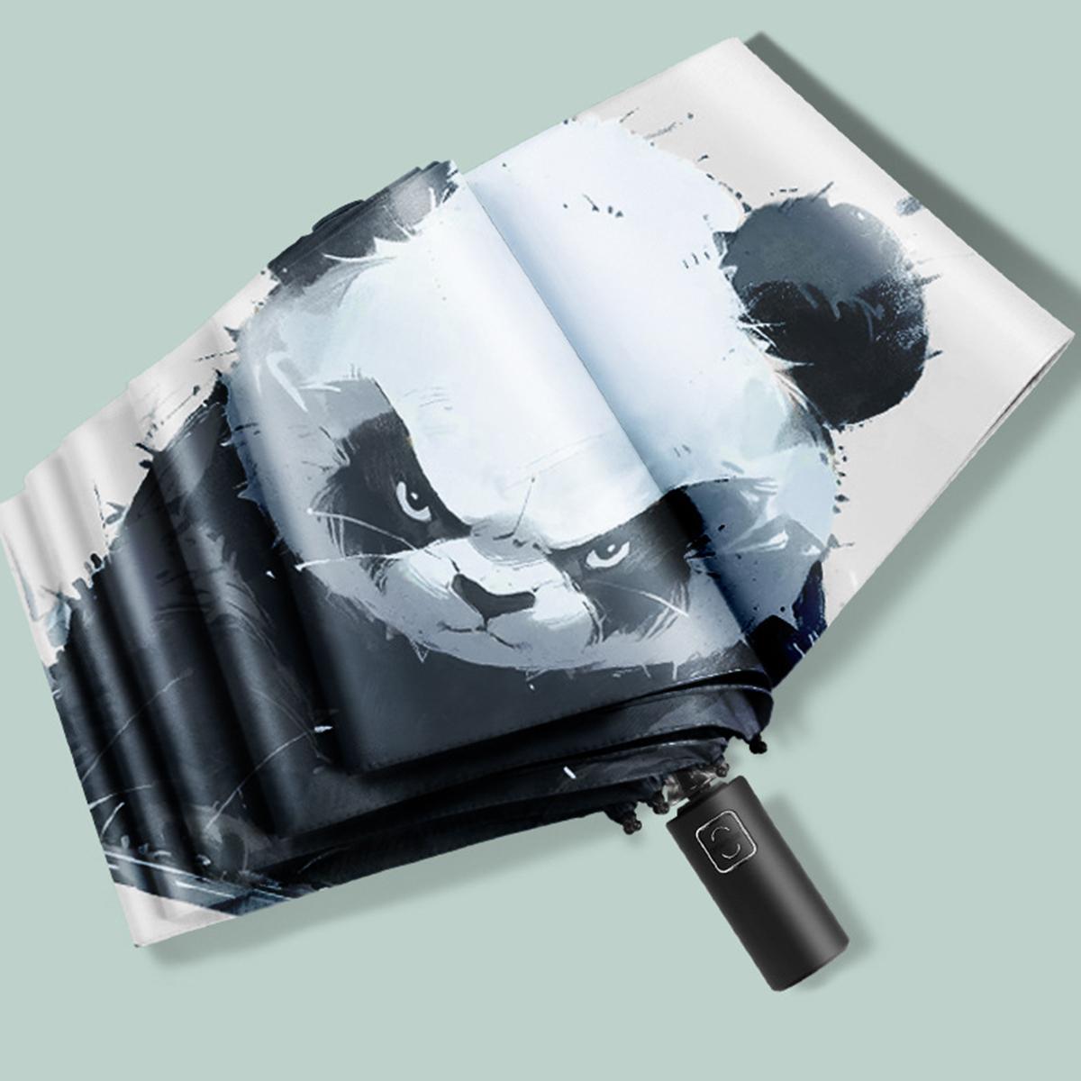 

Автоматический зонт National Wind Bear Защита от солнца Защита от ультрафиолета Черный клеевой складной зонт Защита от солнца