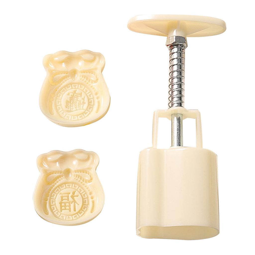 50g Durable Mooncake Mold Blessing Bag Shape Mung Bean Cake Molds Plastic Material DIY Mooncake Tools for Kitchen Baking