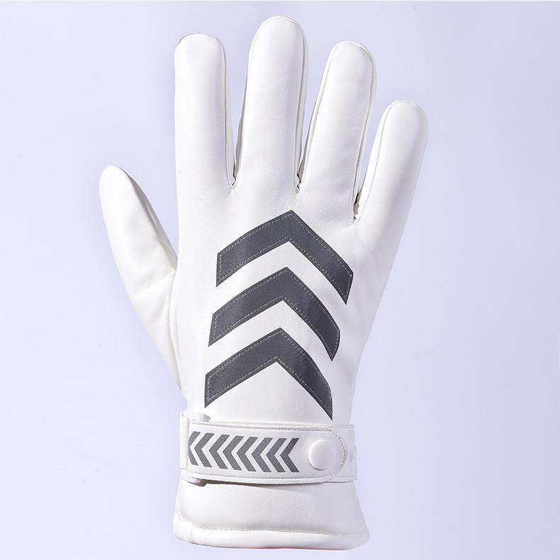 Pu Leather Mens Touchscreen Gloves For Winter Outdoor Cycling Commuting