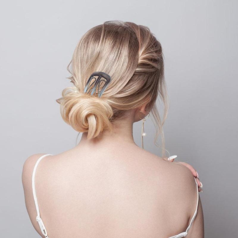 6pcs French Hair Pins Unique Shape Hair Fork With 3 Internal Teeth Designs For Women Vintage Hairstyle Accessories