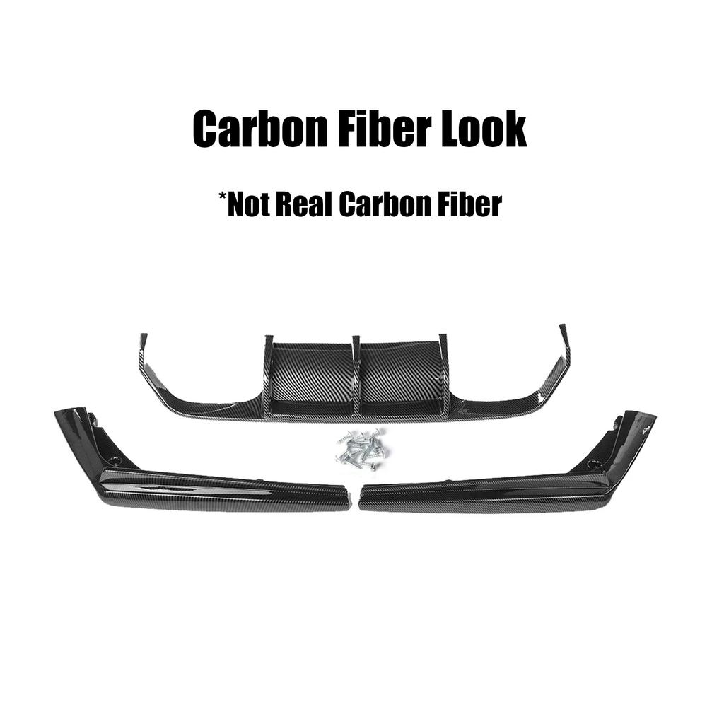 For BMW F80 M3 F82 F83 M4 2015-2020 Car Rear Diffuser Bumper Corner Spoiler Splitter Rear Lip Protector Guard Carbon Fiber Look