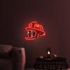 Firefighter Helmet Neon Sign LED Lamp Soft Glow Battery Powered Firefighter Helmet LED Neon Light Wall Art Decoration