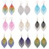 Colorful Leaf Drop Dangle Earrings for Women Boho Long Vintage Hollow Earings Fashion Zircon Pendientes Moda Para Las Mujeres