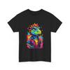 Colorful Punk Dinosaur T-Shirt Neon Raptor Graphic Streetwear Tee