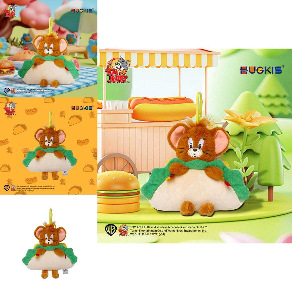 Tom And Jerry Cartoon Taco Cake Jerry Mouse Pendant With Soft Short Pile For Kids And Collectors