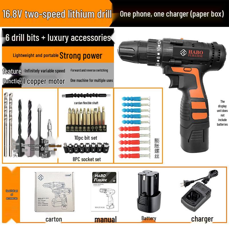12V Rechargeable Lithium Impact Drill and Electric Screwdriver/Wrench Combo