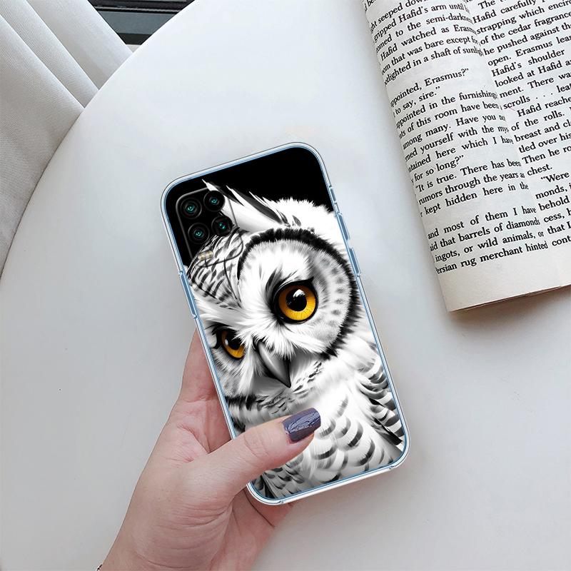 RP13 Cartoon Art Owl Transparent Phone Case for Motorola Moto Edge 20 30 40 50 S30 Fusion Ultra Pro Neo Lite + G200 G23