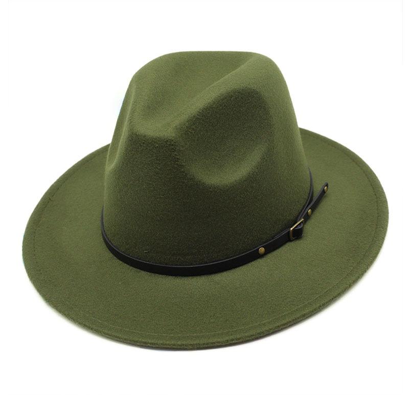 Retro Ladies Jazz Hat, British Versatile Simple Wool Hat Jazz Hat