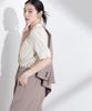 Nano Universe Stand Tuck Short Size S Light Beige Women's Two-Tone Blouse, Sleeve, (041), (669-5121306)