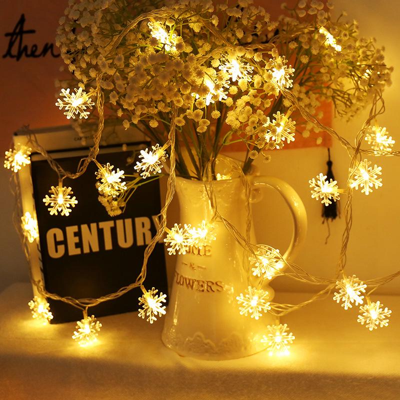 LED Snowflake String Lights for Wedding, Holiday, and Christmas Tree Ornaments