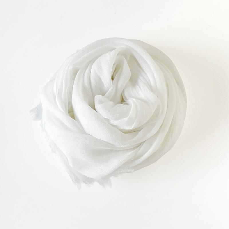 

Solid color scarf cotton and linen shawl yarn women s summer sunscreen headscarf retro yarn lengthened 180*90cm