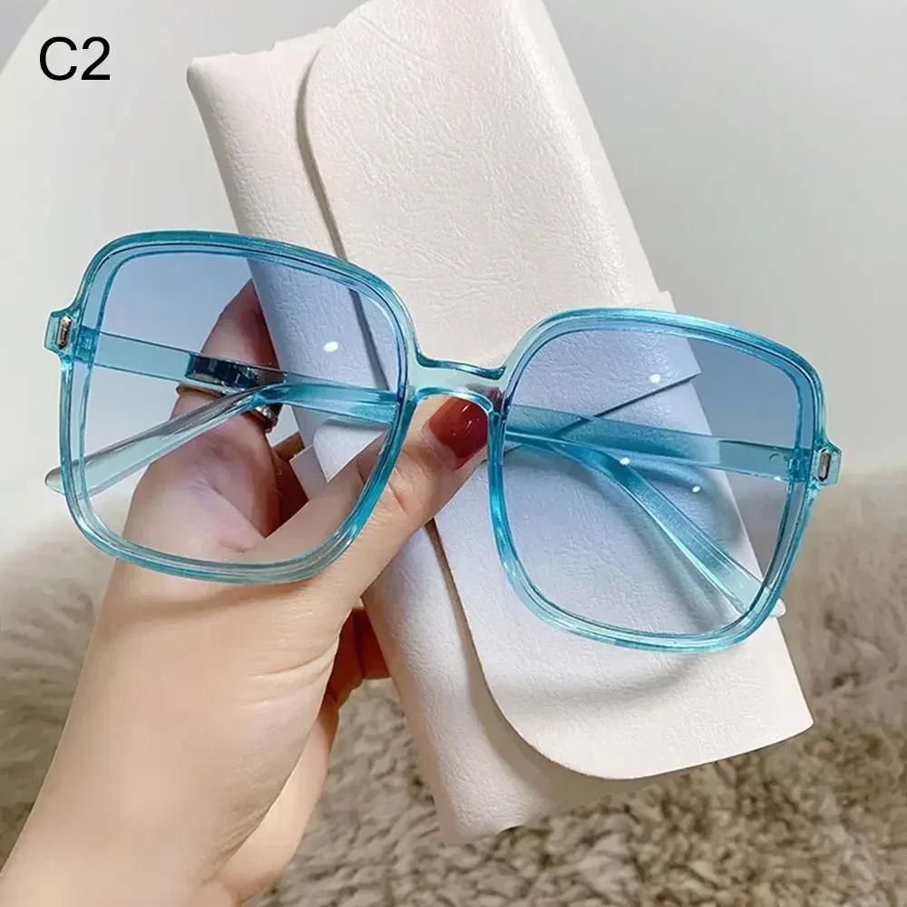Fashion Designer Square Sunglasses Woman Retro Vintage Gradient Sun Glasses Female Shade UV400 Lentes