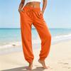 Pantalones Jogger Casuales para Mujer con Bolsillos, Color Pantalones Sueltos con Puños