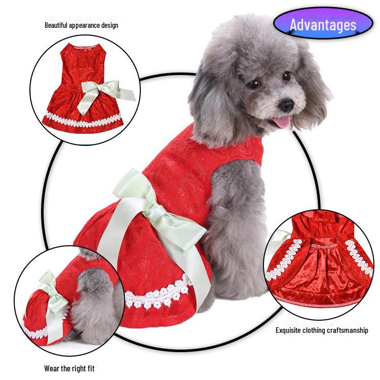 Summer Princess Dog Dress: Lightweight Skirt for Small and Medium Dogs