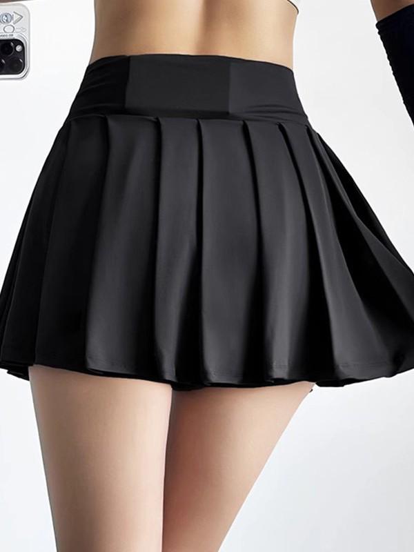 Women's High-Waisted Pleated Yoga Skirt for Running, Tennis & Fitness