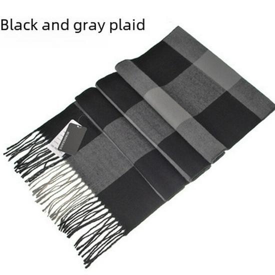 

Зимний мужской и женский толстый клетчатый шарф из искусственного кашемира 175*32cm