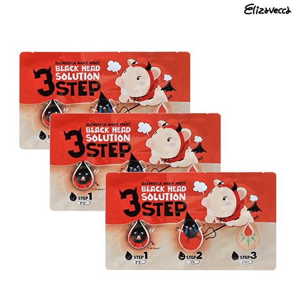 Elizavecca Milky Piggy Blackhead Solution 3 шага (3 разных количества) 3